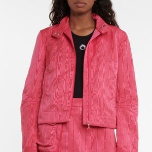 MARINE SERRE Boxy Moire track jacket in Pink
